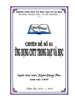 Bìa chuyên đề số 01 HK1 năm 2011 - 2012