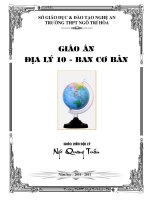 GIAO AN DIA LY 10 - BAI 1 DEN BAI 30 (2010-2011)