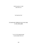 Xây dựng quy trình sản xuất xúc xích cá tra xông khói