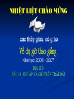 Bài 19 Khí áp và gió trên Trái Đất