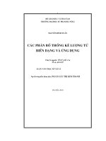 các phân bố thống kê lượng tử biến dạng và ứng dụng
