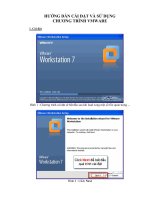 HƯỚNG DẪN CÀI ĐẶT VÀ SỬ DỤNG  CHƯƠNG TRÌNH VMWARE