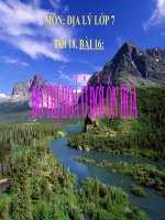 Tiết 16 Đô thị hóa đới Ôn Hòa