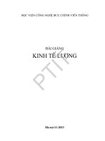 Bài giảng môn kinh tế lượng