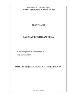 tóm tắt luận án bảo mật bitstream FPGA