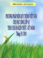 Rèn quy trình viết văn cho học sinh lớp 4,5