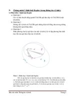 Tiểu luận môn Thông tin vệ tinh Chứng minh 3 định luật Kepler (trong thông tin vệ tinh)