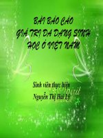 Báo cáo: Giá trị đa dạng sinh học ở Việt Nam