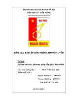 BÀI TẬP LỚN THÔNG TIN VÔ TUYẾN Nghiên cứu các phương pháp cấp phát kênh tĩnh