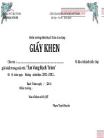 giấy khen cuộc thi: