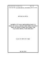 nghiên cứu đặc điểm hình thái và phân tử sán lá ruột nhỏ trên người ở một số tỉnh và hiệu quả điều trị tại cộng đồng, năm 2010-2013