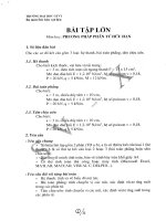 Đề và bài tập lớn môn Phần tử hữu hạn