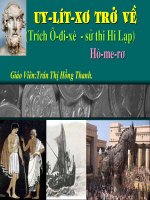 Uylitxo trở về Trích Odixe  sử thi Hi Lạp Homero