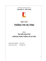 TIỂU LUẬN THÔNG TIN VỆ TINH TÌM HIỂU HIỆU ỨNG  DOPPLER TRONG THÔNG TIN VỆ TINH