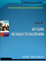 CD - Xay dung ke hoach to chuyen mon