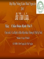 thảo luận chẩn đoán bệnh thú Y