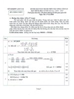 Hướng dẫn chấm MTCT cấp tỉnh 2011 Lào Cai