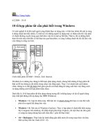 tổ hợp phím trong Win