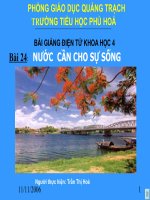Nuoc can cho sụ song- Khoa học 4
