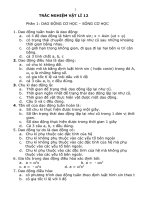 Bài tập trắc nghiệm Vật lí 12