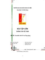 BÀI TẬP LỚN THÔNG TIN VỆ TINH Tìm hiểu VSAT IP và Ứng dụng