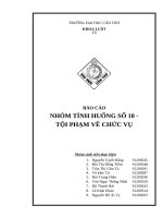 BÁO CÁO TÌNH HUỐNG TỘI PHẠM VỀ CHỨC VỤ