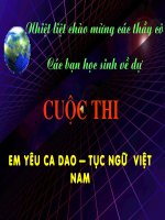 Ngoại khóa Tục ngữ, ca dao