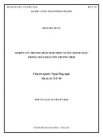 nghiên cứu phương pháp sinh thiết xuyên thành ngực trong chẩn đoán tổn thương phổi(tóm tắt )