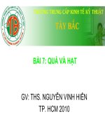thực vật dược liệu bài hạt và quả
