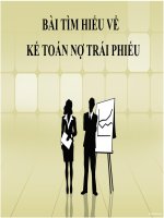bài tìm hiểu về kế toán nợ trái phiếu