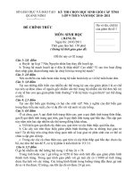 Đề thi hs giỏi sinh học 9