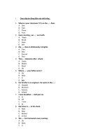 Kiểm tra 1 tiết Anh 6