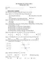 Bo 12 de Thi HKI toan 7 & dap an