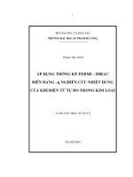 áp dụng thống kê fermi - dirac biến dạng -q nghiên cứu nhiệt dung của khí điện tử tự do trong kim loại