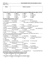 ONE PERIOD TEST OF ENGLISH 11 (N0 2)