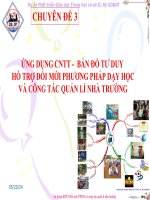 ỨNG DỤNG CNTT -  BẢN ĐỒ TƯ DUY   HỖ TRỢ ĐỔI MỚI PHƯƠNG PHÁP DẠY HỌC  VÀ CÔNG TÁC QUẢN LÍ NHÀ TRƯỜNG