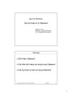 Lập trình C trên win - Clipboard