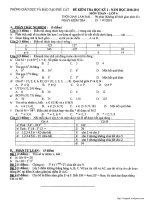 Đề Thi Toán 6 - HK1 (2010-2011)