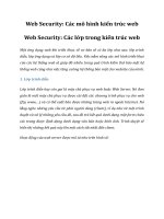 Web security các mô hình kiến trúc web