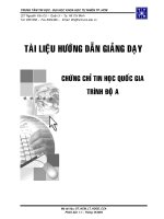 tài liệu hướng dẫn giảng dạy chứng chỉ tin học quốc gia trình độ a