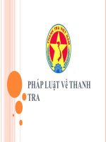BÀI GIẢNG Pháp luật về thanh tra