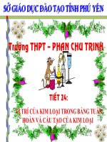 Vị trí của kim loại trong BTH-12-cb