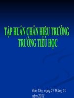Bài giảng tập huấn chuẩn HT tiểu học Phần III