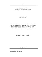 chế tạo và nghiên cứu vật liệu lico1-xnixo2 bằng phương pháp sol-gel dùng làm điện cực dương cho pin nạp lại li-ion