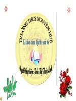 LỊCH SỬ 6: NHỮNG CHUYỂN BIẾN VỀ XÃ HỘI