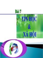 Bài 12: Tin Học và Xã Hội