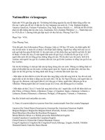 Nationalities và languages