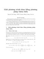 GIẢI PHƯƠNG TRÌNH BẰNG PHƯƠNG PHÁP THÊM BIẾN