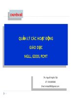 Quản lý hoạt động ngoài giờ lên lớp