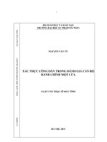 xác thực công dân trong đánh giá cán bộ hành chính một cửa